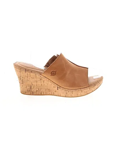 Pre-owned Born Wedges In Tan