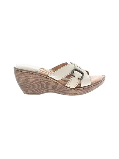 Pre-owned Born Wedges In Tan
