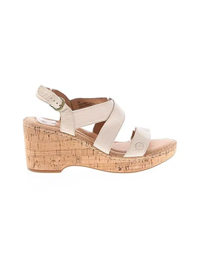 Pre-owned Born Wedges In Tan