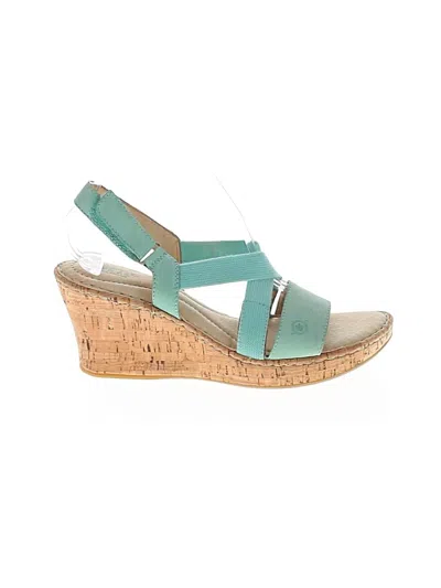 Pre-owned Born Wedges In Teal