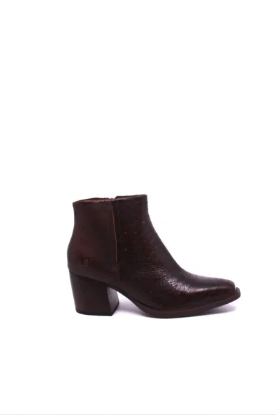Born Women's Aiken Ankle Boots In Brown Snake In Burgundy