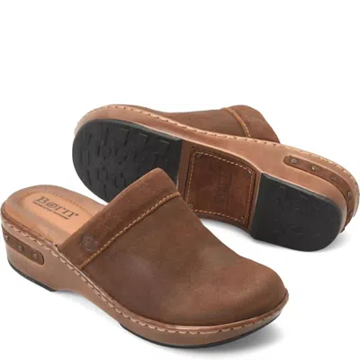 Born Women Bandy Clogs In Brown Distressed