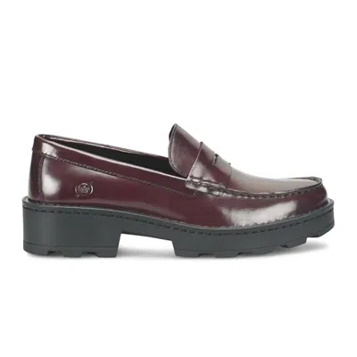 Born Women's Carrera Loafer Shoes In Burgundy In Brown