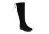 Born Women's Cotto Back Lace Up Suede Leather Knee High Riding Boots In Black In Multi