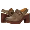 Born Women's Hudson Leather Slingback Clogs In Taupe Distressed Br00249 In Multi