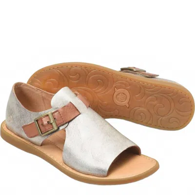 Born Women's Ivey Flat Sandals In Light Gold Panna Cotta Metallic