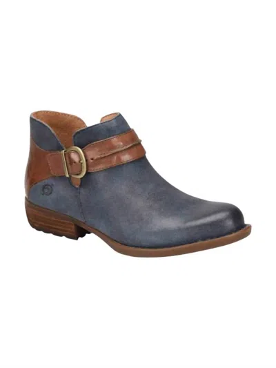 Born Women's Kati Ankle Bootie In Dark Blue / Brown In Multi