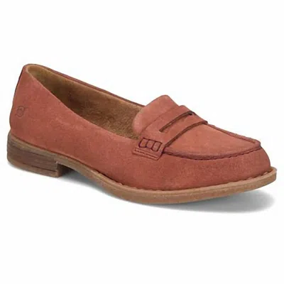 Born Women's Marlo Loafer - Medium In Rust Suede In Multi