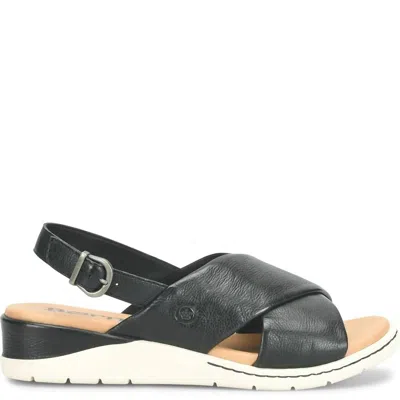 Born Women's Mia Leather Sling Back Sandals In Black