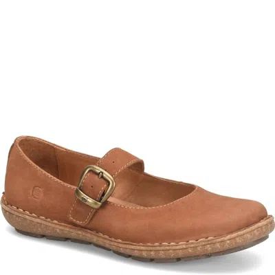 Born Women's Naomi Leather Slip On Shoe In Tan Maple Leaf Nubuck In Brown