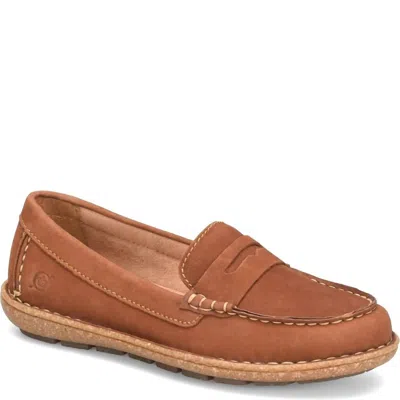 Born Women's Nerina Slip On Shoe In Maple Leaf Nubuck In Brown