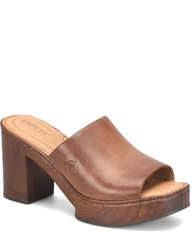 Born Women's Nix Square Toe Sandals In Brown Cuero