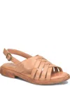 Born Women's Remy Round Toe Flat Sandals In Light Brown Butterfly