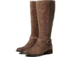 BORN WOMEN'S SADDLER BOOT TAUPE DISTRESED SUEDE