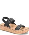 Born Women's Sloan Round Toe Wedge Sandals In Black
