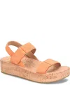 Born Women's Sloan Round Toe Wedge Sandals In Orange Albicocca