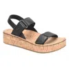Born Women's Sloan Wedge Sandals In Black In Black