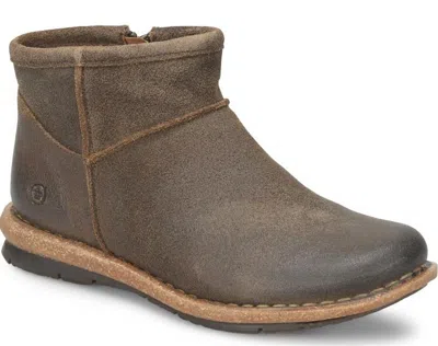 Born Women's Tinley Bootie In Taupe Avola Distressed In Brown