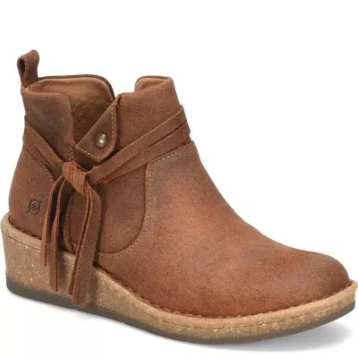 Born Women's Vaughn Distressed Suede Leather Bootie In Brown