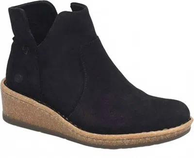 Born Women's Viv Handcrafted Wedge Boot In Black In Blue