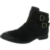 Born Moraga Womens Zipper Suede Booties In Black