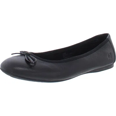 Born Womens Faux Leather Flat Ballet Flats In Black
