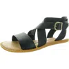 Born Womens Solid Leather Ankle Strap In Black