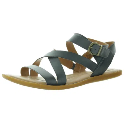 Born Womens Strappy Leather Ankle Strap In Blue