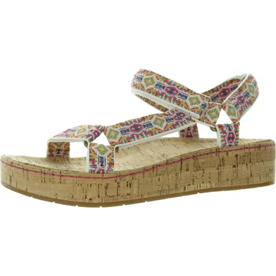 Born Womens Strappy Man Made Platform Sandals In Multi
