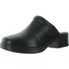 Born Womens Stretch Leather Clogs In Black