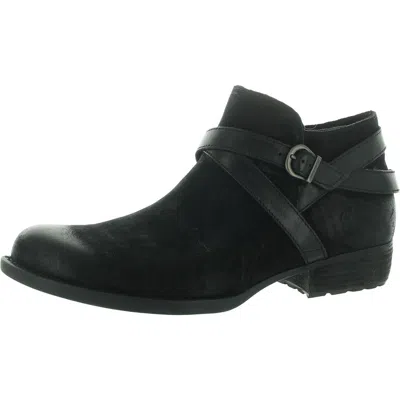 Born Womens Zipper Man Made Booties In Black