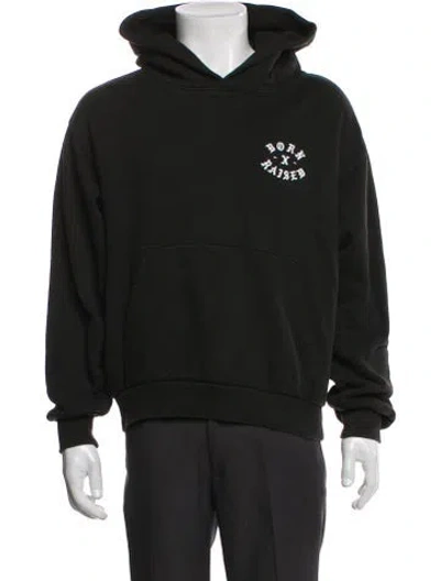 Pre-owned Born X Raised Graphic Print Crew Neck Hoodie In Black