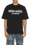 Born X Raised Headline Tee In Black