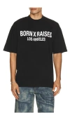 Born X Raised Headline Tee In Black