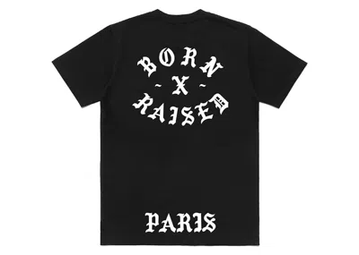 Pre-owned Born X Raised Men's  Paris Rocker Tee Shirt In Black