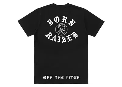Pre-owned Born X Raised Men's  X Psg Off The Pitch Tee Shirt In Black