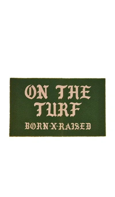 Born X Raised On The Turf Doormat In Green