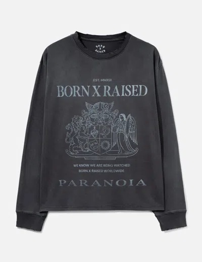 Born X Raised Paranoia Crest Longsleeve In Black/黑色/블랙/ブラック