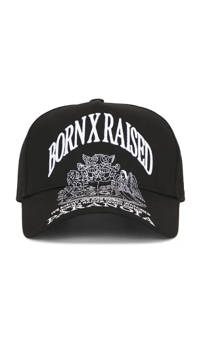 Born X Raised Paranoia Crest Snapback In Black