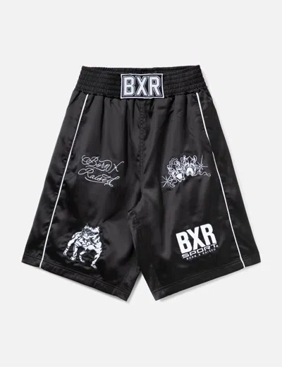 Born X Raised Satin Boxing Trunks In Black/黑色/블랙/ブラック