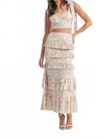 Born2dress Carolina Dress Set In Flower Pink