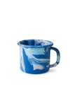 Bornn Multi Swirl Enamelware Mugs In Blue