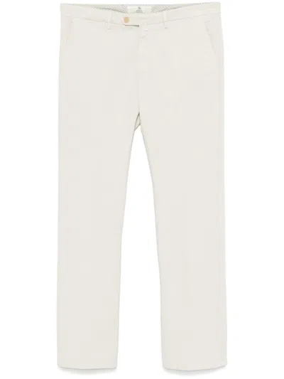 BORRELLI BEIGE COTTON TROUSERS