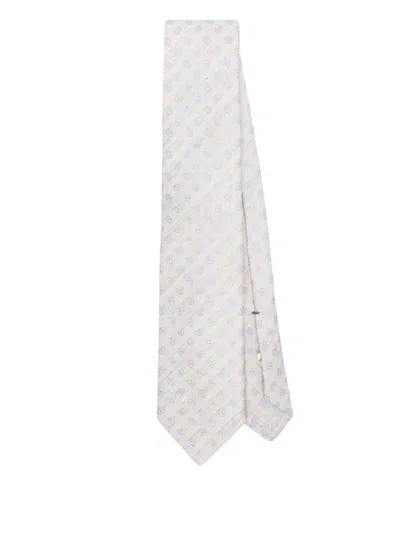 BORRELLI BEIGE SILK TIE