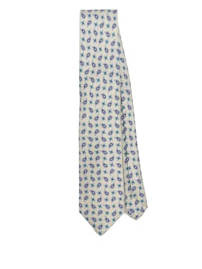 BORRELLI BEIGE SILK TIE