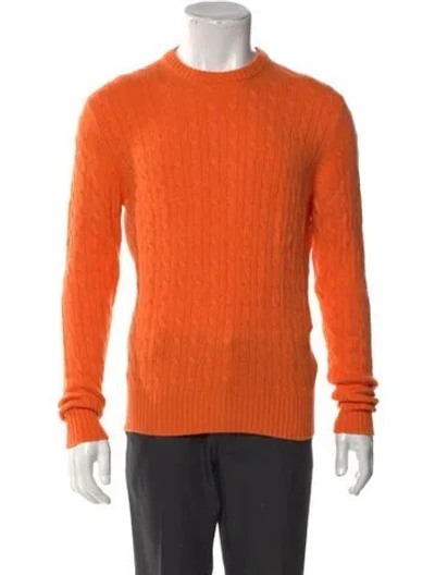 Pre-owned Borrelli Cashmere Crew Neck Pullover In Orange