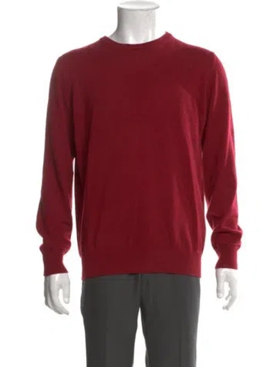 Pre-owned Borrelli Cashmere Crew Neck Pullover In Red