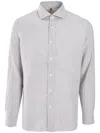 Borrelli Checked Poplin Shirt In 灰色