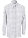 Borrelli Checked Shirt In Grey