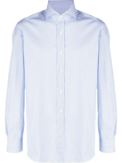 Borrelli Cotton Shirt In Blue